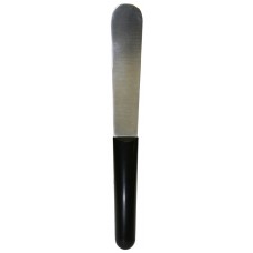 Plaster / Stone Stainless Steel Spatula - Black Plastic Handle - 1pc